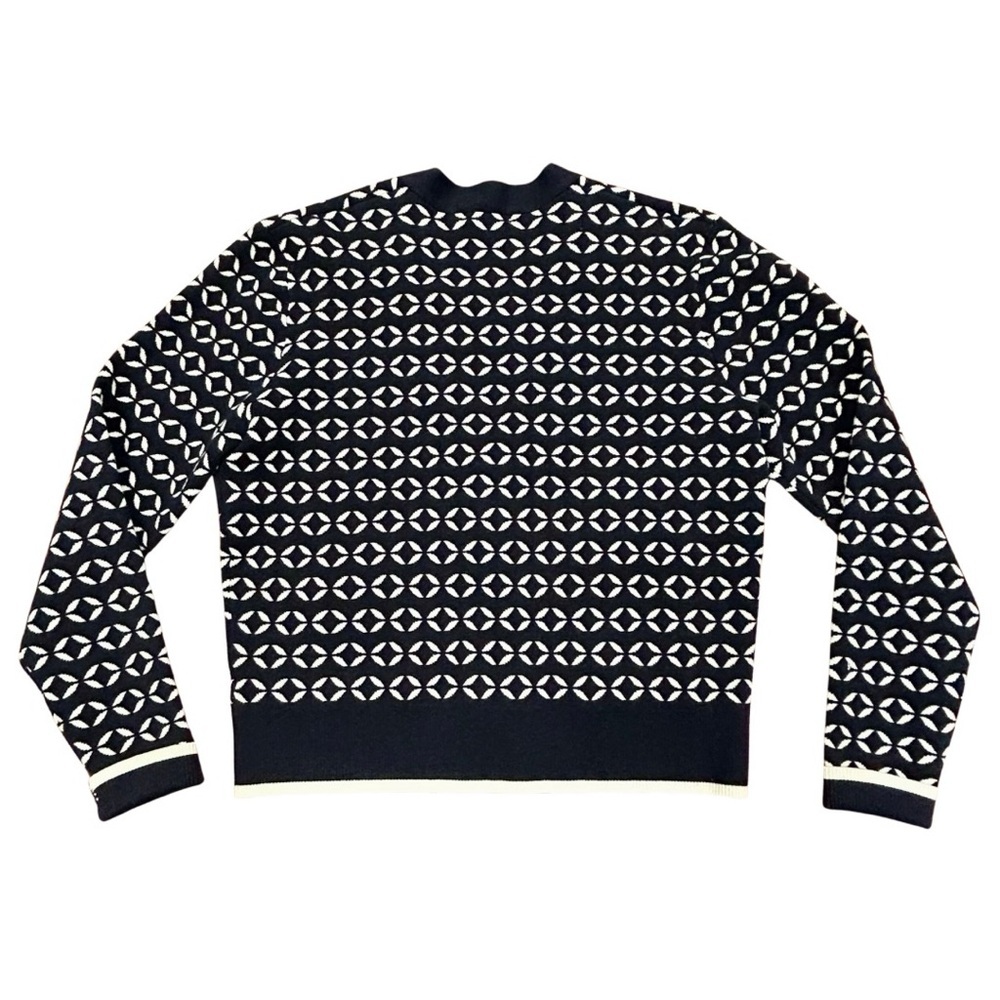 Unsubscribed Geometric Pattern Button-Front Cardi… - image 2